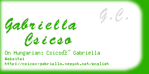 gabriella csicso business card